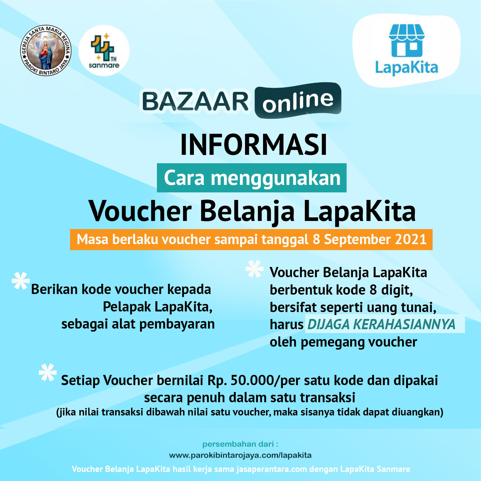 Informasi cara menggunakan voucher belanja LapaKita